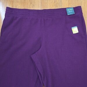 TEK GEAR BRAND WOMEN'S PLUS SIZE ULTRA SOFT PURPLE FLEECE JOGGERS PANTS SIZE 3X